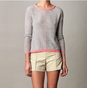 Rebecca Taylor Gray & Neon Cashmere Sweater Size S